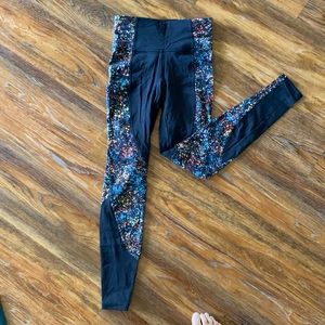 Black and floral Lululemon leggings